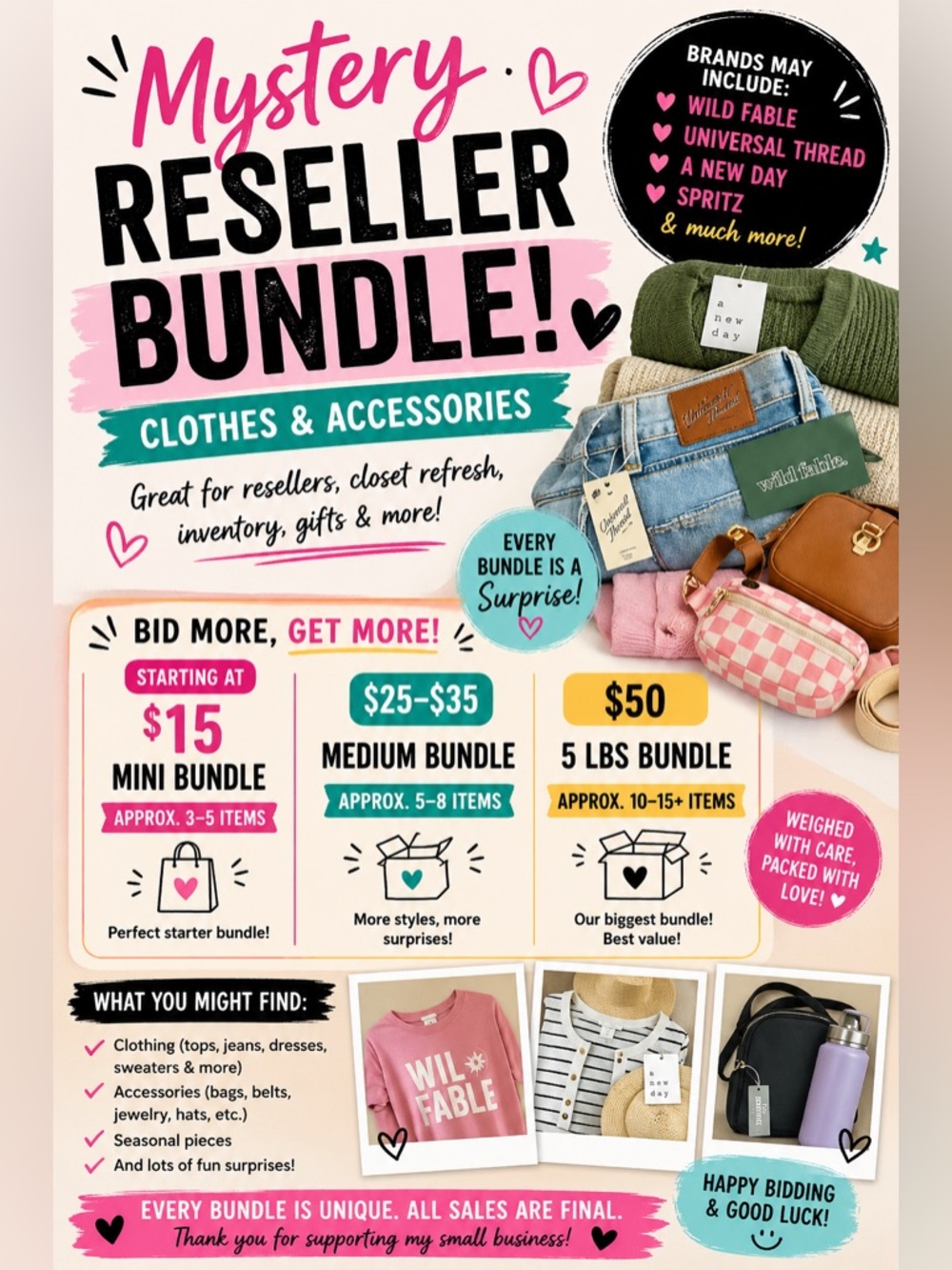 Mystery‎ Reseller Bundle - Clothes & Accessories